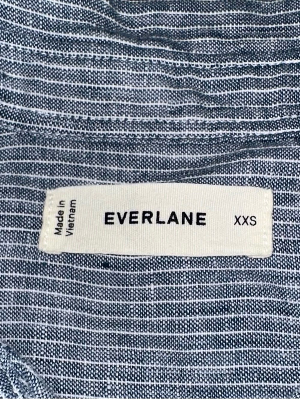 Everlane The Daytripper Shirt Dress Womens XXS 100% European Flax Linen Striped - Picture 9 of 13